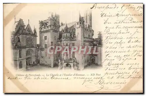 Cartes postales Chateau de Pierrefonds la Chapelle et l'Escalier d'Honneur Carte 1900