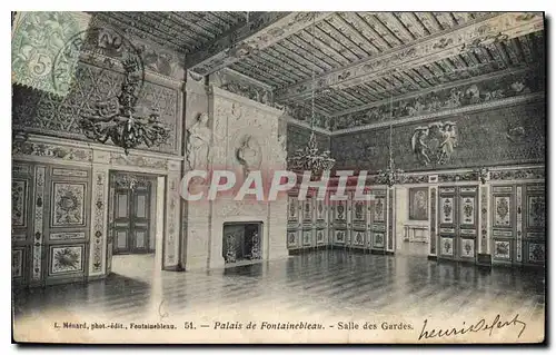 Cartes postales Palais de Fontainebleau Salle des Gardes