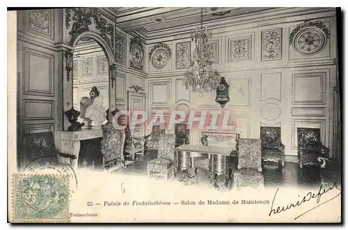 Ansichtskarte AK Palais de Fontainebleau Salon de Madame de Maintenon