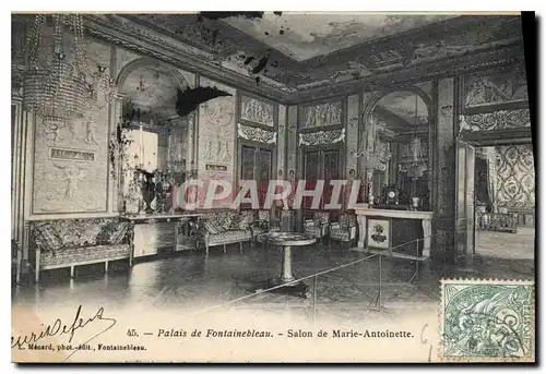 Cartes postales Palais de Fontainebleau Salon de Marie Antoinette