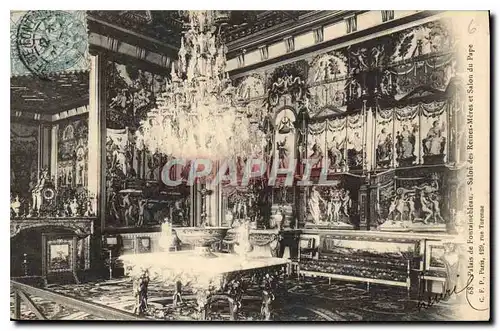 Ansichtskarte AK Palais de Fontainebleau Salon des Reines Meres et Salon du Pape