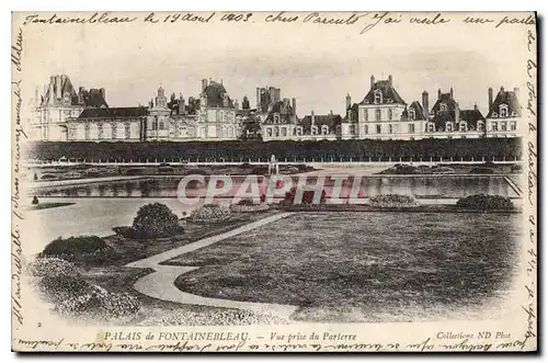 Cartes postales Palais de Fontainebleau vue prise du Parterre