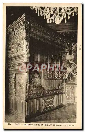 Cartes postales Pau Chateau Henri IV le Lit de Jeanne d'Albert