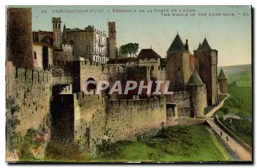 Cartes postales Carcassonne cite Ensemble de la Porte de l'Aude