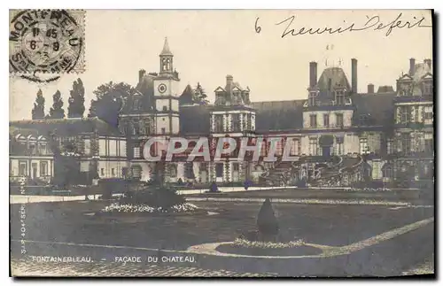 Cartes postales Fontainebleau Facade du Chateau