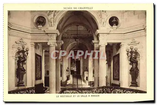 Cartes postales Musee de Chantilly le Vestibule et la Salle a manger