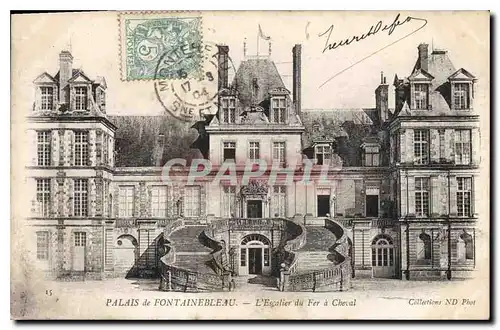 Cartes postales Palais de Fontainebleau L'Escalier du fer a Cheval