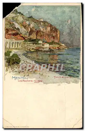 Cartes postales Menton les Rochers rouges