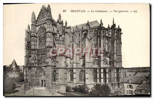 Cartes postales Beauvais la Cathedrale Vue generale