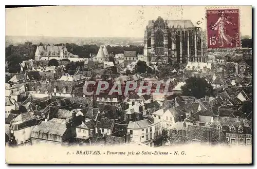 Cartes postales Beauvais Panorama pris de Saint Etienne