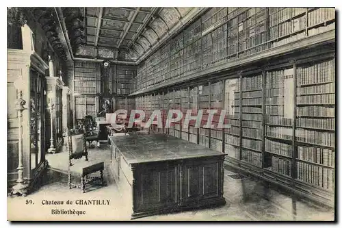 Ansichtskarte AK Chateau de Chantilly Bibliotheque