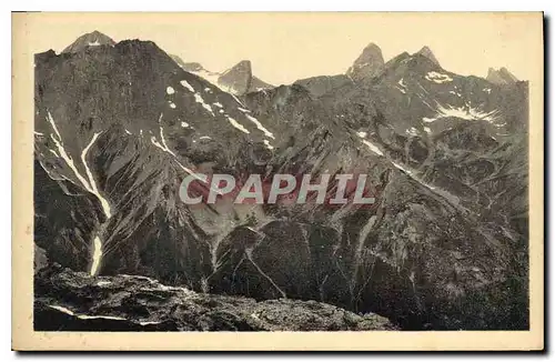 Cartes postales Le Dauphine Le Lautaret les aiguilles d'Arves vues du grand Galibier