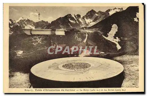 Cartes postales Table d'Orientation du Galibier La Meije et les Ecrins