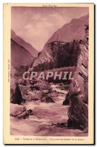 Cartes postales Les Alpes Vallee de la Romanche vue prise en dessons de la Grave