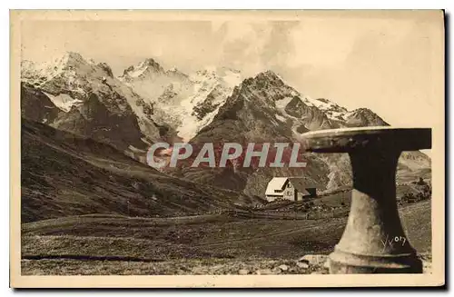 Cartes postales Col du Lautare la table d'orientation le jardin et le Musee alpin glacier de l