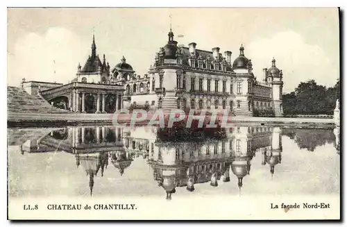 Cartes postales Chateau de Chantilly la facade nord est