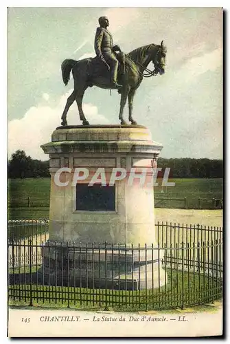 Cartes postales Chantilly La Statue du Duc d'Aumale