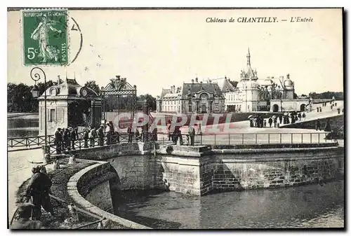 Cartes postales Chateau de Chantilly l'Entree