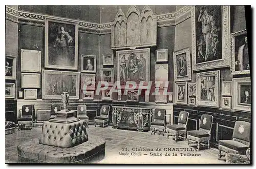 Cartes postales Chateau de Chantilly Musee Conde Salle de la Tribune