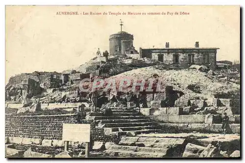 Ansichtskarte AK Auvergne les Ruines du Temple de Mercure au sommet du Puy de Dome