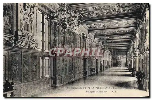 Cartes postales Palais de Fontainebleau Galerie Francois I