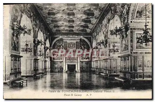 Cartes postales Palais de Fontainebleau Galerie Henri II