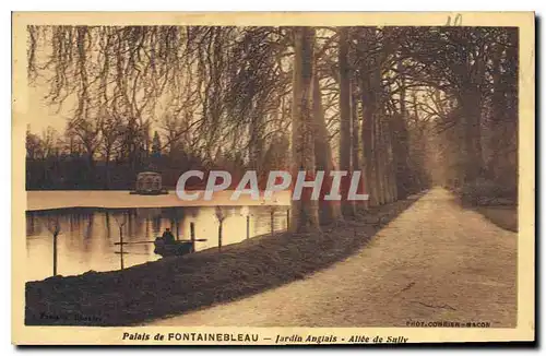 Ansichtskarte AK Palais de Fontainebleau Jardin Anglais Allee de Sully