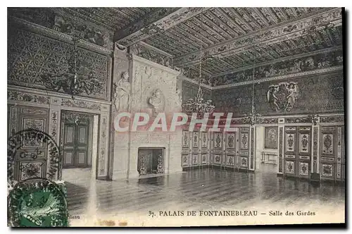 Ansichtskarte AK Palais de Fontainebleau Salle des Gardes