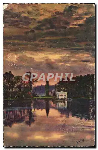 Cartes postales Fontainebleau Le Palais Crepuscule sur l'Etang des Carpes