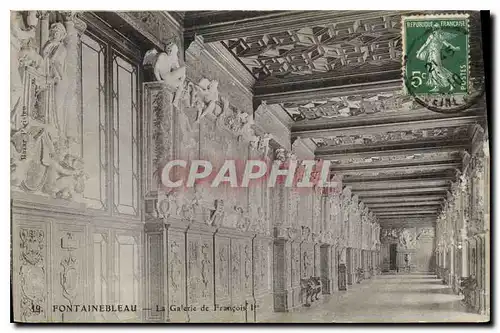 Cartes postales Fontainebleau La Galerie de Francois