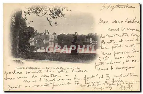 Ansichtskarte AK Palais de Fontainebleau Vue prise du Parc