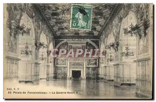 Cartes postales Palais de Fontainebleau La Galerie Henri II