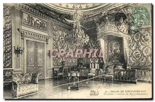 Cartes postales Palais de Fontainebleau Chambre a Coucher de Marie Antoinette