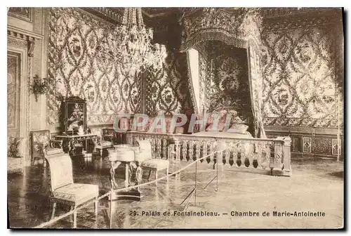 Cartes postales Palais de Fontainebleau Chambre de Marie Antoinette