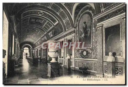 Ansichtskarte AK Palais de Fontainebleau La Bibliotheque