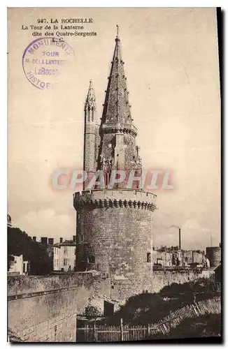 Cartes postales La Rochelle La Tour de la Lanterne dite des Quatre Sergents