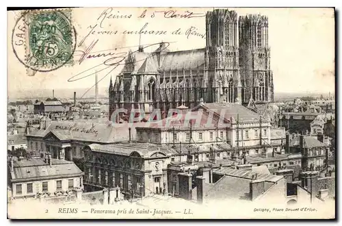 Cartes postales Reims Panorama pris de Saint Jacques