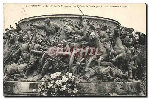 Cartes postales Troyes Haut Relief du Monument des Enfants de l'Aube