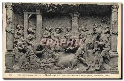 Ansichtskarte AK Bas Relief de l'Eglise Saint Nicolas a Troyes Aube