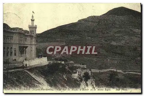 REPRO La Turbie Alpes Maritimes Vue sur le Right d'Hiver et le Mont Agel