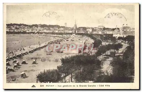 Cartes postales Royan Vue generale de la Grande Conche Cote Ville