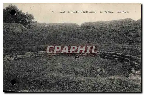 Cartes postales Route de Champlieu Oise Le Theatre