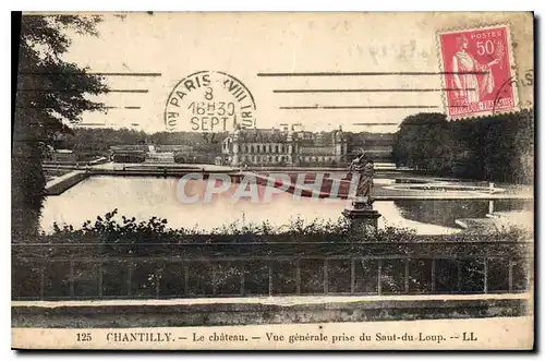 Cartes postales Chantilly Le Chateau Vue generale prise du Saut du Loup