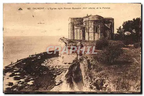 Cartes postales Talmont L'Eglise style Roman Byzantin et la Falaise