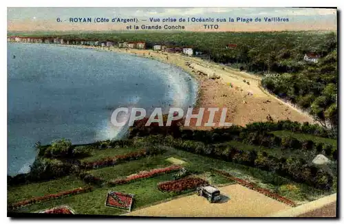 Ansichtskarte AK Royan Cote d'Argent Vue prise de l'Oceanic sua la Plage de Vallieres et la Grande Conche