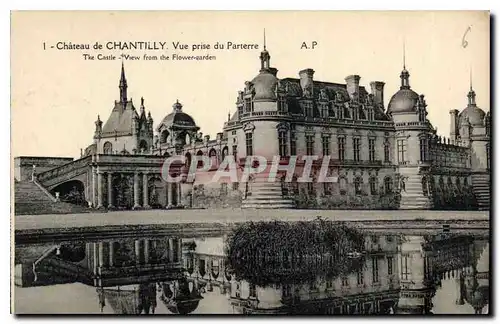 Cartes postales Chateau de Chantilly Vue prise du Parterre