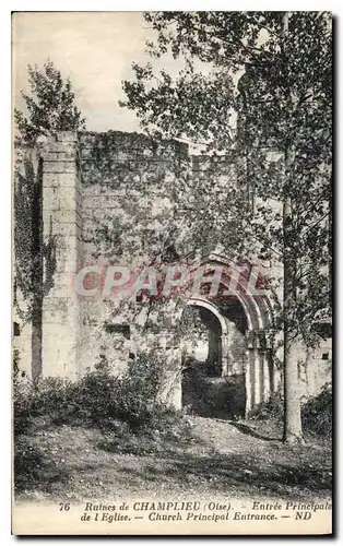 Cartes postales Ruines de Champlieu Oise Entree Principale de l'Eglise