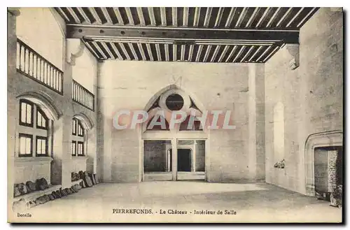 Ansichtskarte AK Pierrefonds Le Chateau Interieur de Salle