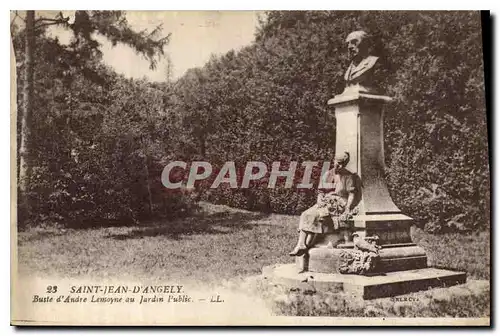 Cartes postales Saint Jean d'Angely Buste d'Andre Lemoyne du Jardin Public