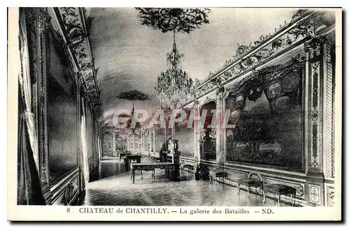 Cartes postales Chateau de Chantilly La Galerie des Batailles